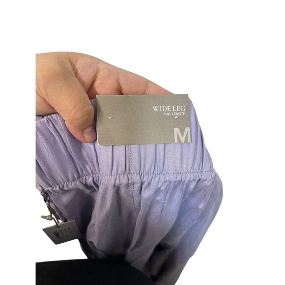 Soft Surroundings Wide Leg Pants Purple Lavender Flowy Full Length NWT Medium - Picture 6 of 10